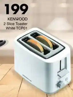 Save Hyper KENWOOD 2 Slice Toaster White TCP01 offer