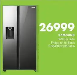 Save Hyper SAMSUNG Side By Side Fridge Black offer