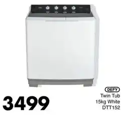 Save Hyper DEFY Twin Tub White DTT152 offer