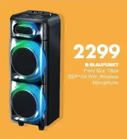 Save Hyper BLAUPUNKT Party Box 100w BSP104 With Wireless Microphone offer