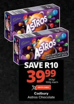 Checkers Hyper Cadbury Astros Chocolate offer