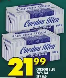 Shoprite Cordon bleu 70% fat spread offer