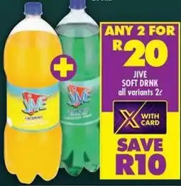 Shoprite Jive soft drink all variants offer