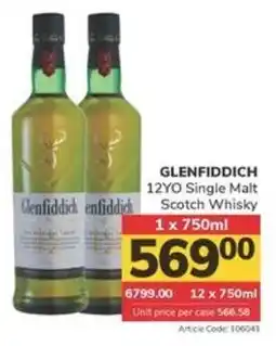 GLENFIDDICH 12YO Single Malt Scotch Whisky