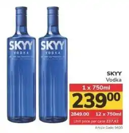 Jumbo SKYY Vodka offer