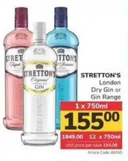 Jumbo STRETTON'S London Dry Gin or Gin Range offer