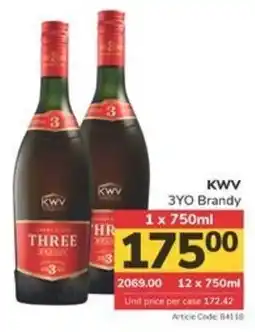 Jumbo KWV 3YO Brandy offer