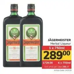 Jumbo JÄGERMEISTER Herbal Liqueur offer