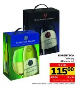 Jumbo ROBERTSON Winery All variants offer