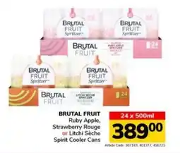 Jumbo BRUTAL FRUIT Ruby Apple, Strawberry Rouge or Litchi Sèche Spirit Cooler Cans offer