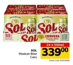 Jumbo SOL Mexican Beer Cans offer