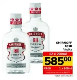 Jumbo SMIRNOFF 1818 Vodka offer