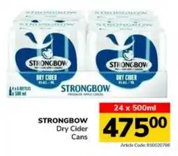 Jumbo STRONGBOW Dry Cider Cans offer