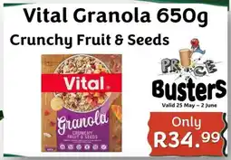 Foodeez Vital Granola Crunchy Fruit & Seeds offer