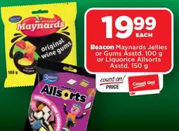 OK MiniMark Beacon Maynards Jellies or Gums Asstd. or Liquorice Allsorts Asstd. offer