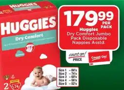 OK MiniMark Huggies Dry Comfort Jumbo Pack Disposable Nappies Asstd. offer