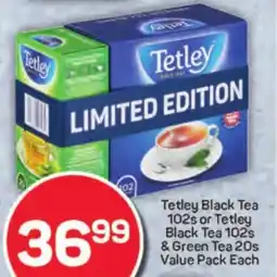 Pick n Pay Hypermarket Tetley Black Tea & Green Tea Value Pack Each offer