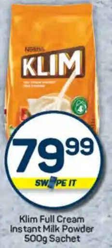 Pick n Pay Hypermarket Klim Full Cream Instant Milk Powder Sachet offer