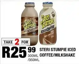 Take 'n Pay Steri stumpie iced coffee/ milkshake offer