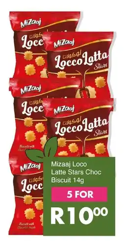 Save Mizaaj Loco Latte Stars Choc Biscuit offer