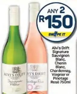Pick n Pay Liquor Alvi's Drift Signature Sauvignon Blanc, Chardonnay, Viognier or Pinotage Rosé offer