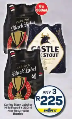 Carling Black Label or Milk Stout Non-Returnable Bottles