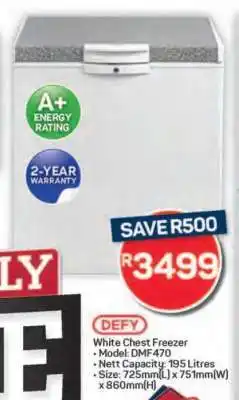 Pick n Pay Hypermarket Defy White Chest Freezer offer