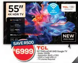 Pick n Pay Hypermarket TCL 55 4K UHD Google TV offer