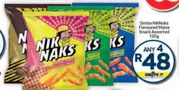 Simba NikNaks Flavoured Maize Snack Assorted 135g