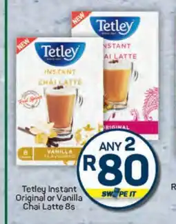Tetley Instant Original or Vanilla Chai Latte 8s