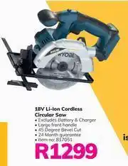 Game Ryobi 18V Li-Ion Cordless Circular Saw offer