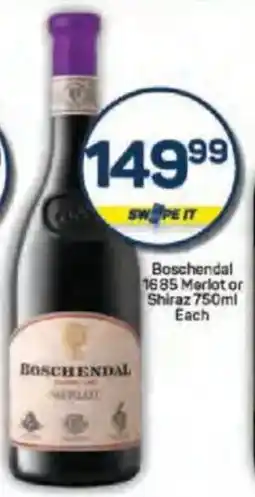 Pick n Pay Liquor Boschendal 1685 Merlot or Shiraz offer