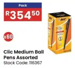 Africa Cash and Carry BIC Clic Medium Ball Pens Assorted offer