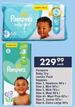 Pampers Baby Dry Jumbo Pack Nappies