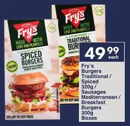 President Hyper Fry's Burgers Traditional/ Spiced/ Sausages Mediterranean/ Breakfast Burgers Boxes offer