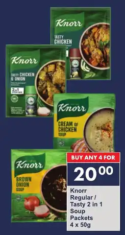 President Hyper Knorr Regular/ Tasty 2 in 1 Soup Packets offer