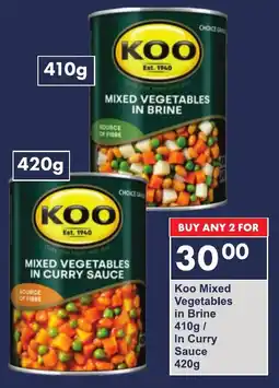 President Hyper Koo Mixed Vegetables in Brine/ In Curry Sauce offer