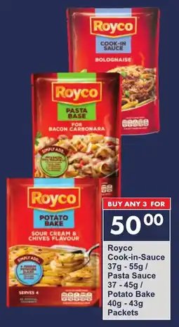 President Hyper Royco Cook-in-Sauce/ Pasta Sauce/ Potato Bake Packets offer