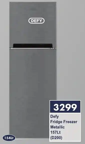 President Hyper Defy Fridge Freezer Metallic offer