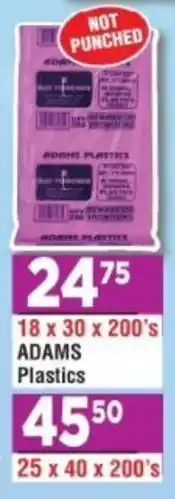 DB Cash And Carry ADAMS Plastics offer