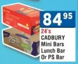 DB Cash And Carry CADBURY Mini Bars Lunch Bar Or PS Bar offer