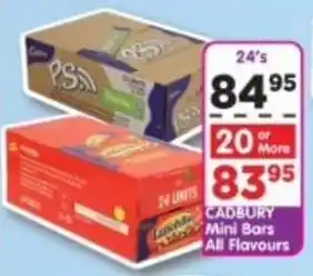 DB Cash And Carry CADBURY Mini Bars All Flavours offer