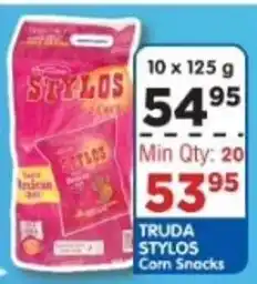 DB Cash And Carry TRUDA STYLOS Corn Snacks offer