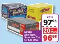 DB Cash And Carry NESTLE Mini Bars Smarties, Tex Or Bar One offer