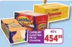DB Cash And Carry CADBURY Lunch Bar PS Or Crunchie offer