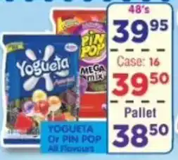 DB Cash And Carry YOGUETA Or PIN POP All Flavours offer