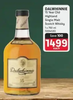 Makro’s liquor DALWHINNIE 15 Year Old Highland Single Malt Scotch Whisky offer