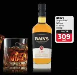 Makro’s liquor BAIN'S Single Grain Whisky offer