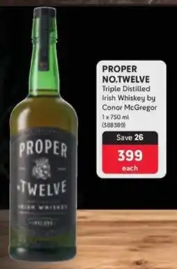 Makro’s liquor PROPER NO.TWELVE Triple Distilled Irish Whiskey by Conor McGregor offer