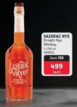 Makro’s liquor SAZERAC RYE Straight Rye Whiskey offer